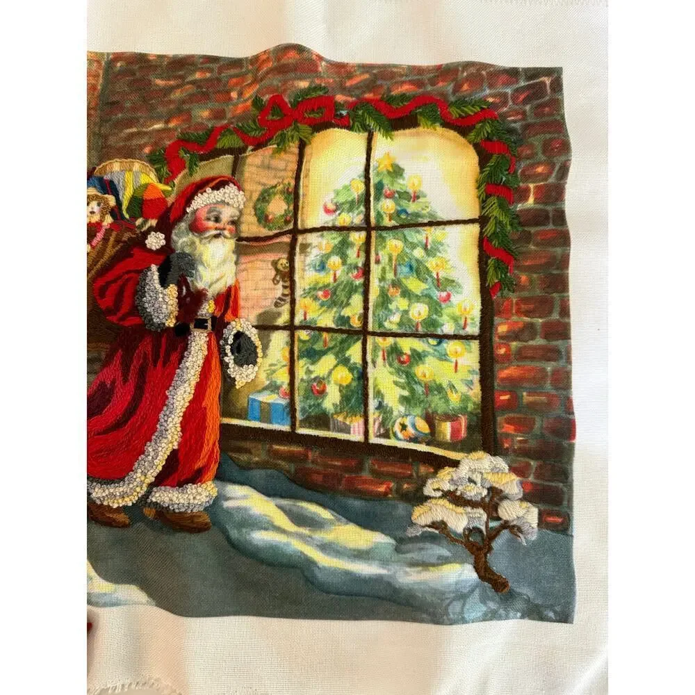 Needle Treasures Christmas Cross Stitch Kit Santa at the Window 14 X 14